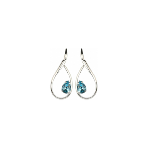 Marazzini -  Boucles d'oreilles métal couleur aigue-marine  - Ref RHMCAAQOE1