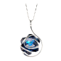 Marazzini - Collier Flower en Laiton et Cristal bleu - Ref RHMFF48CDI