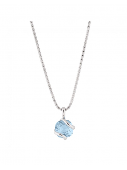 Marazzini - Collier métal couleur aigue marine - Ref RHMINAQCDI