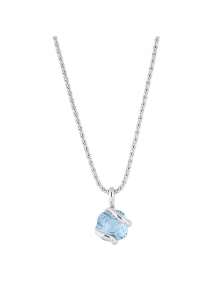 Marazzini - Collier métal couleur aigue marine - Ref RHMINAQCDI