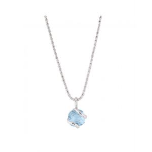 Marazzini - Collier métal couleur aigue marine - Ref RHMINAQCDI