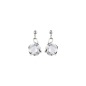 Marazzini - Boucles d'oreilles Simple Mini en métal argenté et cristaux précieux - Ref RHMINCROE1