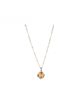 Marazzini - Collier Simple Mini en métal argenté et cristal - Ref RHMINGSCDI