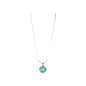 Marazzini - Collier Simple Mini en métal argenté et cristal bleu - Ref RHMINLDCDI