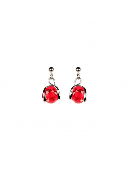 Marazzini - Boucles d'oreilles cristal rouge - Ref RHMINLSOE1