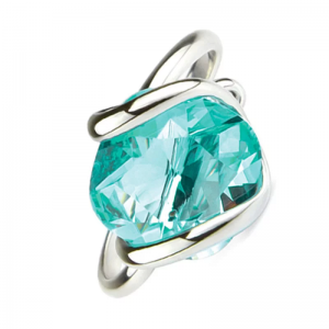 Marazzini - Bague Cristal Swarovski Mini Light Turquoise - Ref RHMINLTRSW