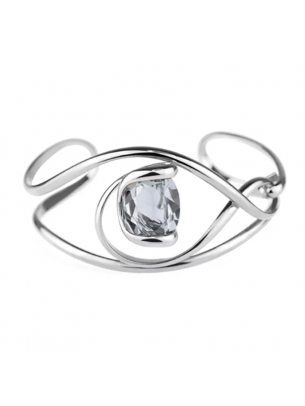 Marazzini - Bracelet métal gris ovale bleu saphir - Ref RHMOVSABR2