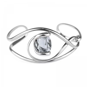 Marazzini - Bracelet métal gris ovale bleu saphir - Ref RHMOVSABR2