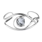 Marazzini - Bracelet métal gris ovale bleu saphir - Ref RHMOVSABR2
