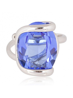 Marazzini - Bague Marazzini Cristal Swarovski Ovale Sapphire - Ref RHMOVSARSW