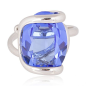 Marazzini - Bague Marazzini Cristal Swarovski Ovale Sapphire - Ref RHMOVSARSW