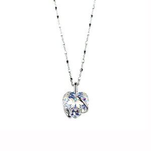 Marazzini - Collier métal gris coeur - Ref RHSCOABCDI