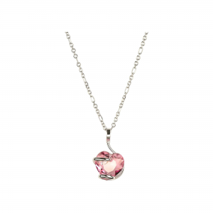 Marazzini - Collier my heart en métal argenté et rose  - Ref RHSCOFUCDI