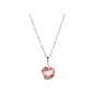 Marazzini - Collier my heart en métal argenté et rose  - Ref RHSCOFUCDI