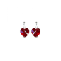 Marazzini - Boucles d'oreilles métal rhodié coeur rouge clair - Ref RHSCOLSOE1