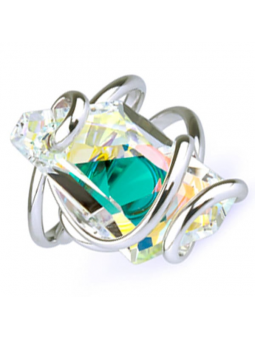 Marazzini - Bague De Art en Laiton et Cristal - Ref RHSDEABRDW