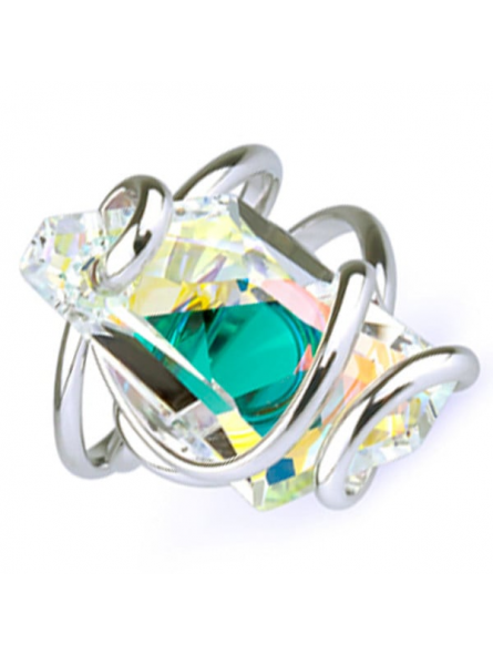 Marazzini - Bague De Art en Laiton et Cristal - Ref RHSDEABRDW