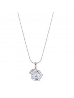 Marazzini - Collier métal rhodié octagone - Ref RHSOCABCDI