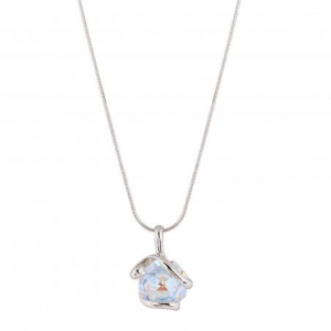 Marazzini - Collier métal rhodié octagone - Ref RHSOCABCDI