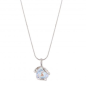 Marazzini - Collier métal rhodié octagone - Ref RHSOCABCDI