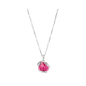 Marazzini - Collier métal octagone rouge - Ref RHSOCRECDI