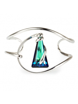 Marazzini - Bracelet Small Spike en Laiton et Cristal vert - Ref RHSSKBBBR1