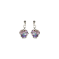Marazzini - Boucles d'oreilles métal rhodié  coeur vitrail clair - Ref RHSCOVLOE1