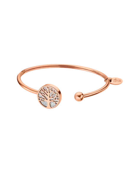 Lotus - Bracelet Style jonc acier doré rose - Ref LS2225-2/4