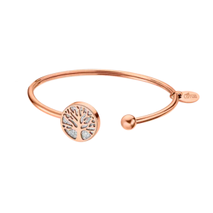 Lotus - Bracelet Style jonc acier doré rose - Ref LS2225-2/4