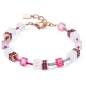 Coeur de Lion - Bracelet GéoCube acier et cristaux multicolores - Réf 3018/30-0400