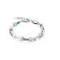 Coeur de Lion - Bracelet GéoCube acier et cristaux multicolores - Réf 4510/30-0522