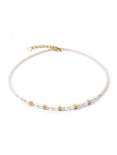 Coeur de Lion - Collier acier doré et cristaux blancs - Réf 4565/10-1416