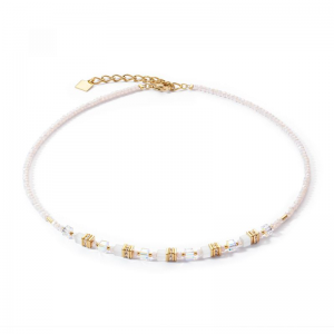 Coeur de Lion - Collier acier doré et cristaux blancs - Réf 4565/10-1416