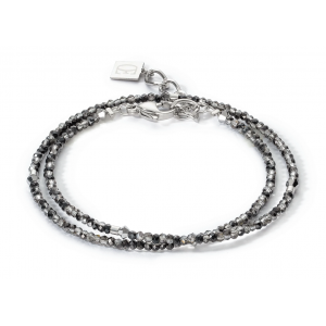 Coeur de Lion - Bracelet multi rangs, cristaux noirs - Réf 5033/30-1200