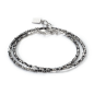 Coeur de Lion - Bracelet multi rangs, cristaux noirs - Réf 5033/30-1200
