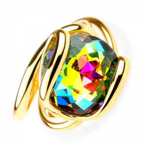 Marazzini - Bague métal doré, Cherry Vitral Medium - Réf GOCHEVMRDW