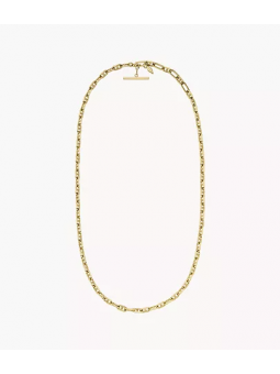 Fossil - Collier maille ancre acier doré - Réf JA7209710