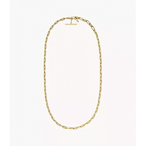 Fossil - Collier maille ancre acier doré - Réf JA7209710