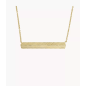 Fossil - Collier acier doré barre - Réf JF04533710