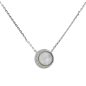 Fossil - Collier argent 925/1000, pendentif nacre - Réf JFS00579040
