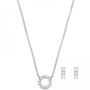 Fossil - Parure collier et boucles d'oreilles, argent 925 - Réf JFS00584SET