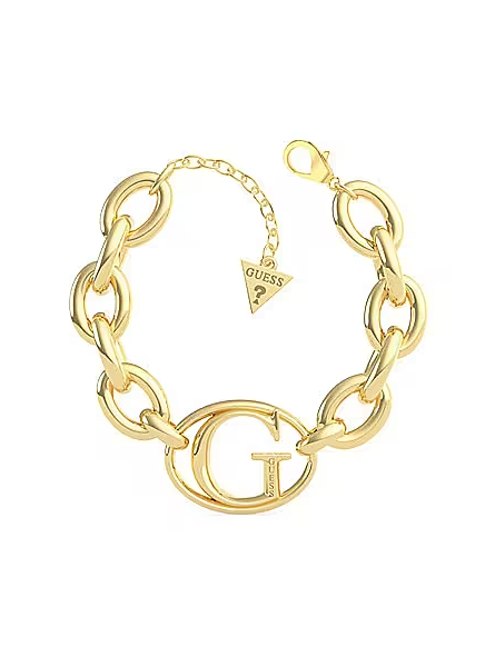 Guess - Bracelet Guess Iconic, acier doré - Réf JUBB01045JWYGS