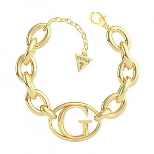 Guess - Bracelet Guess Iconic, acier doré - Réf JUBB01045JWYGS