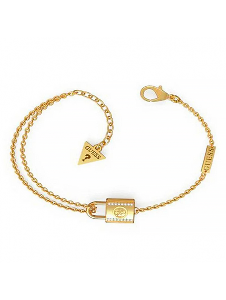 Guess - Bracelet acier rhodié doré - Réf JUBB01100JWYGS