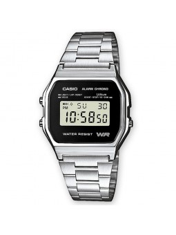 CASIO VINTAGE NOIR ACIER GRIS A158WEA-1EF