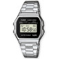 Montre Homme CASIO Vintage Noir Acier Gris - A158WEA-1EF Montre Homme CASIO Vintage Noir Acier Gris - A158WEA-1EF