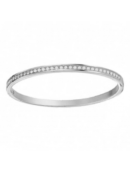 Guess - Bracelet jonc acier rhodié et oxyde de zirconium - Réf JUBB02248JWRHS