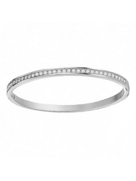 Guess - Bracelet jonc acier rhodié et oxyde de zirconium - Réf JUBB02248JWRHS