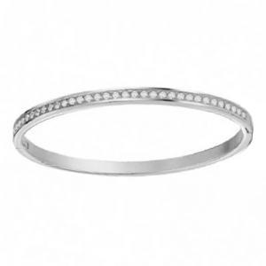 Guess - Bracelet jonc acier rhodié et oxyde de zirconium - Réf JUBB02248JWRHS
