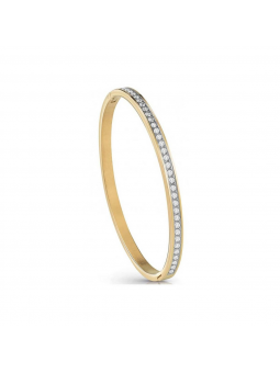 Guess - Bracelet jonc acier doré et oxyde de zirconium - Réf JUBB02248JWYGS